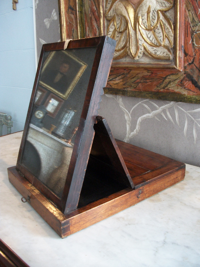 Georgian Mahogany Campaign Box Mirror